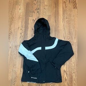 Columbia Sportswear Women's Hooded Coat Black & White Size Medium Ski Snow